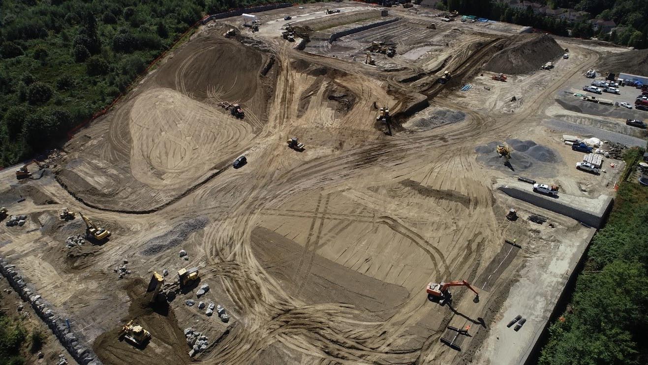 Taylor's Excavators drone image from Glacier View project