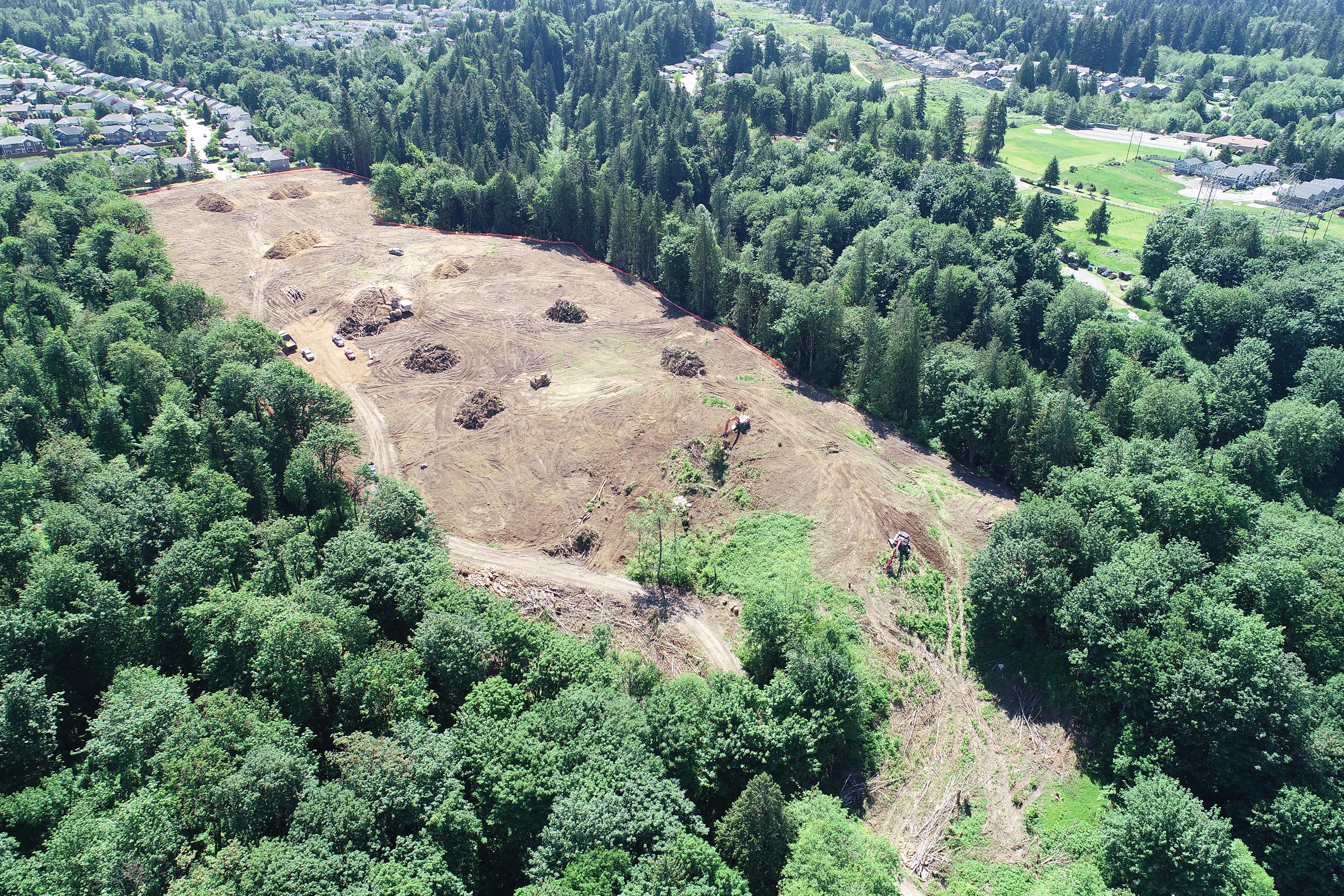 Taylor's Excavators drone image from Remington Ranch project
